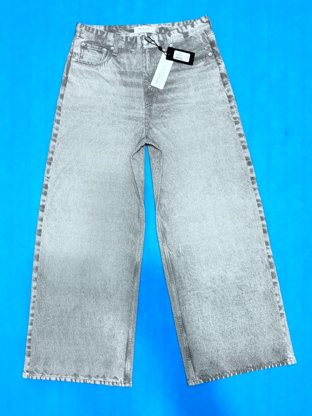 Rag & Bone Miramar Sofie Wide Leg Ankle Jeans Women’s Size 29 Icy Grey NWT - Picture 7 of 17